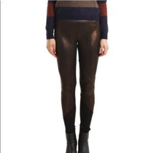 VPL BiFractional Metallic Bronze Full-Length Leggings Size Medium Stretchy